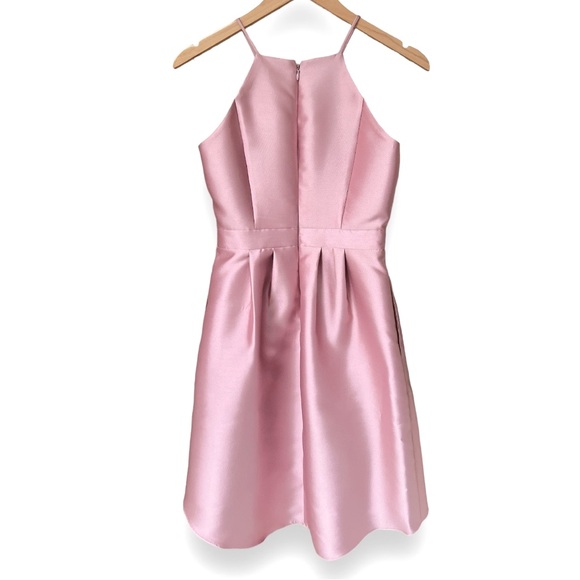 Miss Selfridge Pink Dress | US 4 Euro 36 | Bandeau Dip Hem | Pearlescent | $40 - Picture 5 of 8